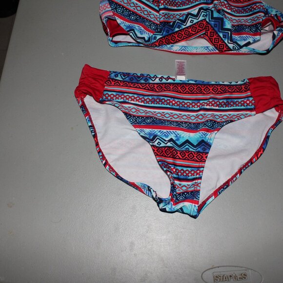 Red & Blue 2 Pcs Justice Bikini Swimsuit Size 14 - Picture 4 of 12